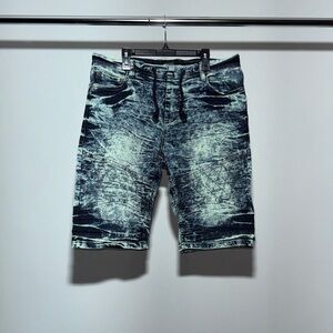 Dash Men's Tye Dye Blue Denim Shorts Size 34